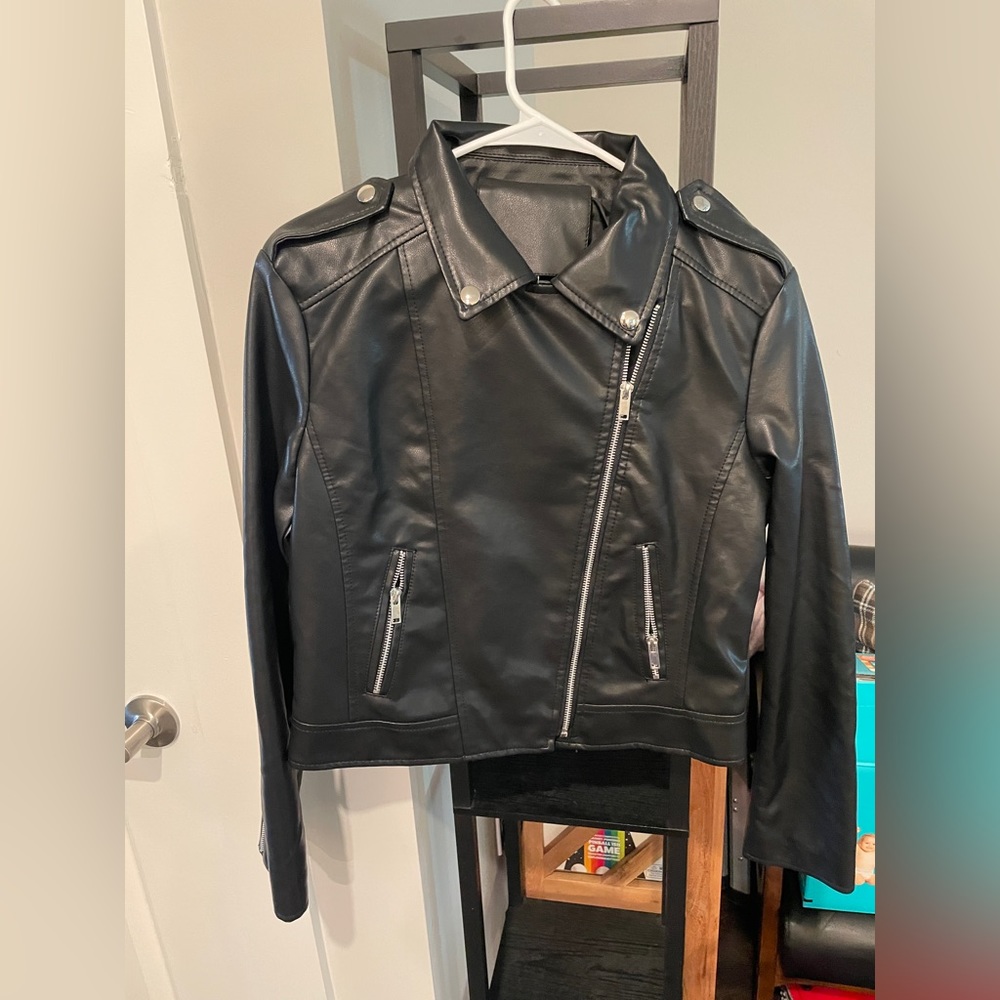 Faux Leather Moro Jacket